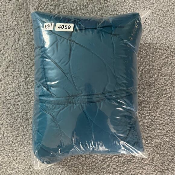 L.L. Bean UltraLight Goose Down Puffer Jacket Womens Large Blue Hooded Quilted - Picture 8 of 8